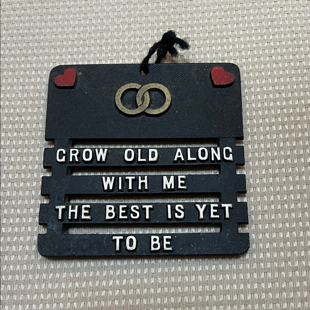 Grow Old with Me Wall Decor with Heart Accents